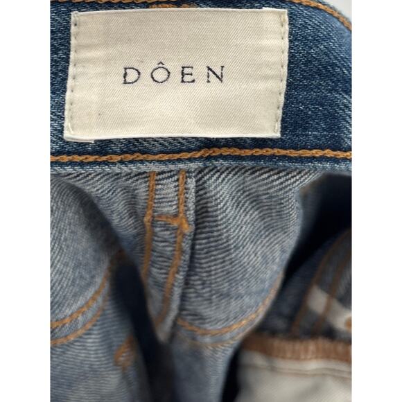 B44 DOEN Diana High Rise Straight Jeans 26 Villefort Organic Cotton Button Fly - Picture 13 of 13